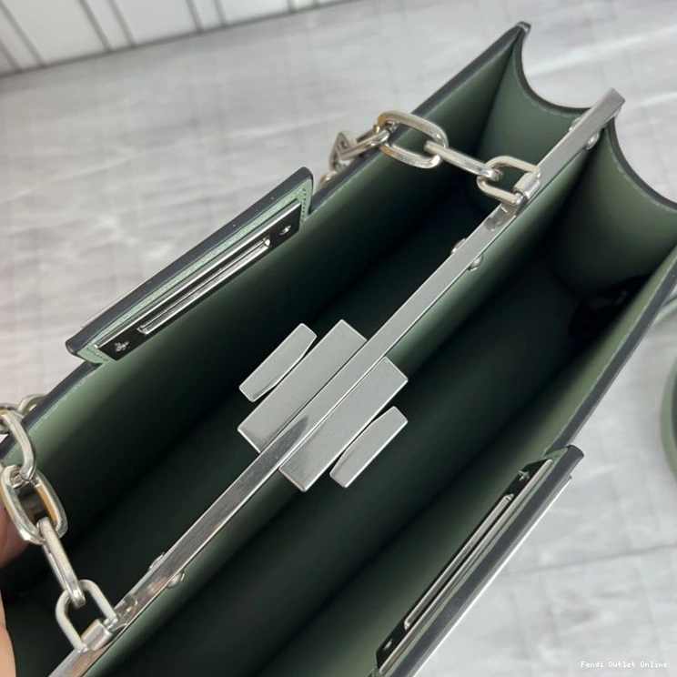 Affordable Fendi In Bag Leather Cut Medium Green Calf Peekaboo 0818